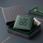 NY Signature Pebbled Genuine Leather Bifold Wallet Emerald Green Luxury Gift Box - Image 2