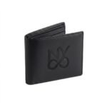 NY Signature Genuine Leather Bifold Wallet Matte Black Men's Gift Box Edition